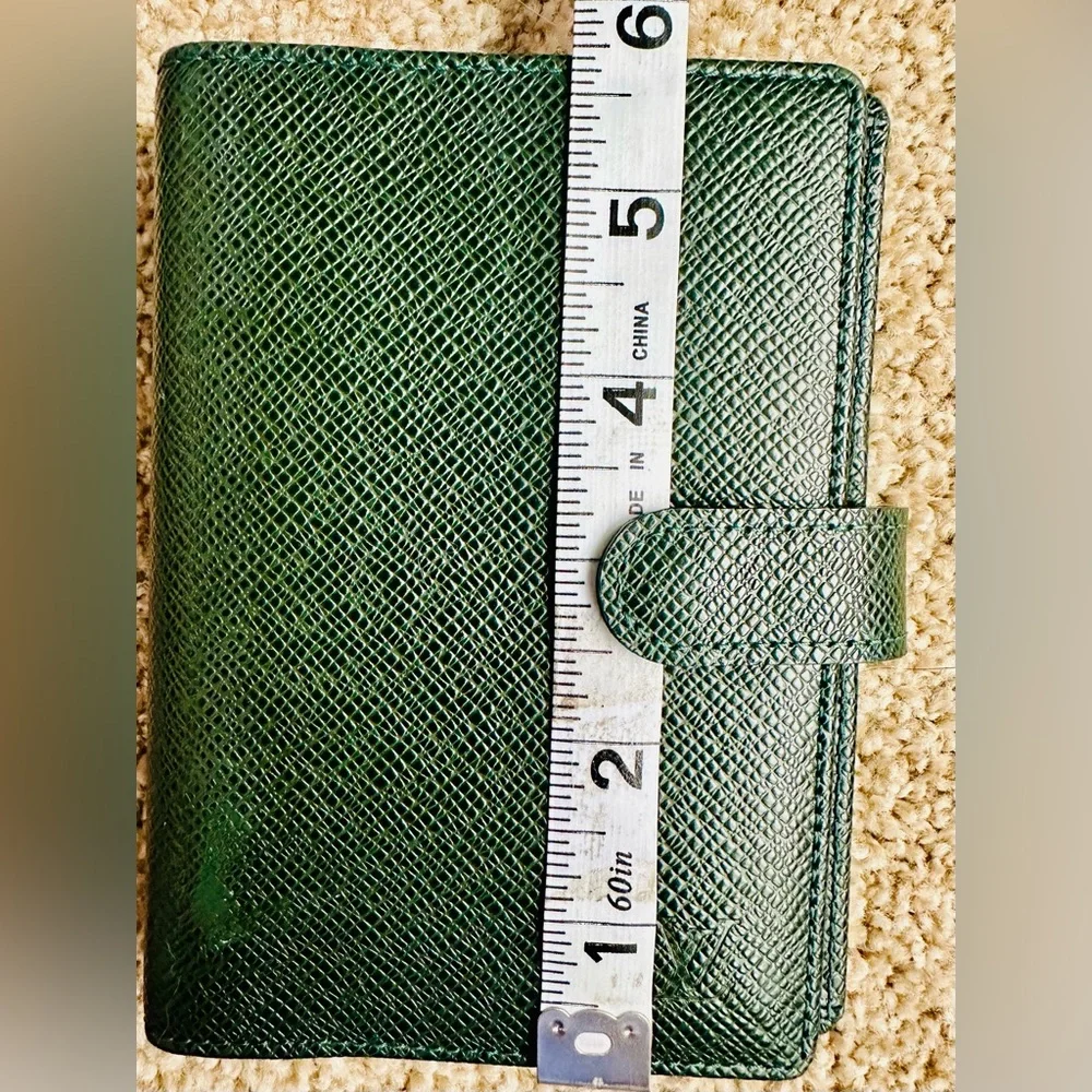 Louis Vuitton Agenda PM Green Taiga Leather